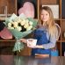 19 белых роз + Raffaello 150г. 19 белых роз + Raffaello 150г.