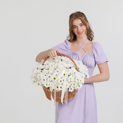  Композиция в корзине "Жемчужина"