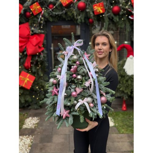 Новогодняя елка "Пудровая сказка"